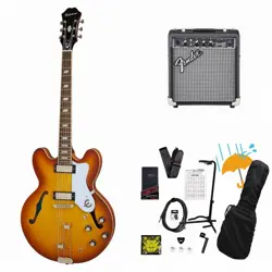 EPIPHONE RIVIERA ROYAL TAN RT FENDER 10W AMPLIFIER INCLUDED BEGINNER SET R WEBSH