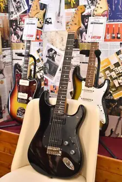 FENDER CUSTOM SHOP LTD DUAL P-90 STRATOCASTER J.RELIC AGED BLACK CZ570564 #GGCAB