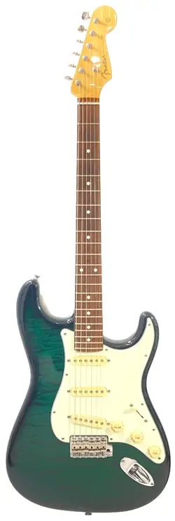 FENDER JAPAN ST62-QT QUILTED TOP STRATOCASTER GUITAR SUNBURST MADE IN JAPAN