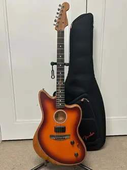 FENDER AMERICAN ACOUSTASONIC JAZZMASTER ACOUSTIC ELECTRIC GUITAR- SUNBURST