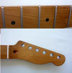 TELECASTER 22 STAINLES STEEL GUITAR NECK /ROASTED, FITS/WARMOTH, FENDER TELE