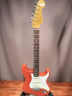 FENDER JAPAN ST62 FIESTA RED ELECTRIC GUITAR, ALDER BODY, MAPLE NECK, USED