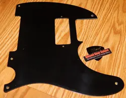 FENDER TELECASTER PICKGUARD BLACK GUITAR PARTS PROJECT HUMBUCKER TELE 5 HOLE