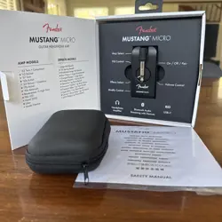 NEW FENDER MUSTANG MICRO GUITAR HEADPHONE AMP & MICRO CASE BUNDLE.