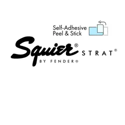 SQUIER STRAT BY FENDER HEADSTOCK DECAL STICKER DECAL SOLID BLACK LOGO NEW
