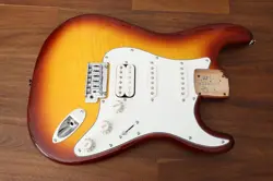 LOADED FENDER SQUIER AFFINITY STRATOCASTER FMT HSS BODY,  SIENNA SUNBURST STRAT