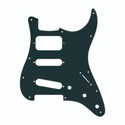 PARTS FOR US FENDER HSS STRAT GUITAR PICKGUARD NECK WITH HUMUBUKCER, 3PLY BLACK