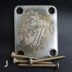 FENDER VINTAGE F NECK PLATE 0991448100 STRATOCASTER TELECASTER *AGED RELIC (J)