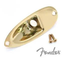 FENDER® GOLD INPUT JACK COVER PLATE FOR STRATOCASTER~W/MOUNTING SCREWS~BRAND NEW