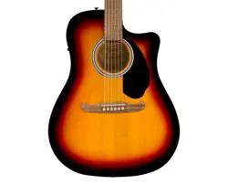 FENDER FA-125CE DREADNOUGHT A/E GUITAR - SUNBURST W/ WALNUT FB