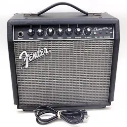 FENDER BRAND CHAMPION 20 MODEL BLACK ELECTRIC GUITAR AMPLIFIER W/ POWER CABLE