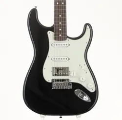 FENDER MADE IN JAPAN HYBRID II STRATOCASTER BLACK USED ALDER BODY W/SOFT CASE