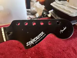 FENDER STARCASTER STRATOCASTER ROSEWOOD NECK W/BLACK HEADSTOCK