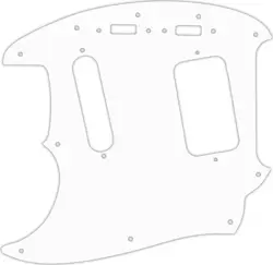 WD CUSTOM PICKGUARD FOR LEFT HAND FENDER 1990'S JAG-STANG #02 WHITE
