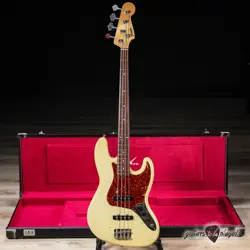 2001 FENDER CUSTOM SHOP 1964 JAZZ BASS NOS W/ NON-ORIGINAL CASE – OLYMPIC WHITE