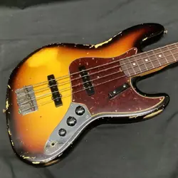 ELECTRIC BASS GUITAR FENDER CUSTOM 1961 JAZZ HEAVY RELIC 3TS 2022 SUNBURST