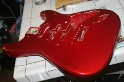 2000 APPLE RED FENDER STRATOCASTER BODY MIM - WITH WD PICKGUARD