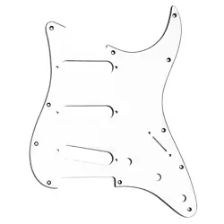 MANNMADE USA FENDER STRATOCASTER PICKGUARD - 11 HOLE, 3 PLY - WHITE