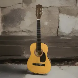 SYNSONICS ACOUSTIC GUITAR WOOD FINISH, INCLUDES FENDER PICK (READ DESC)