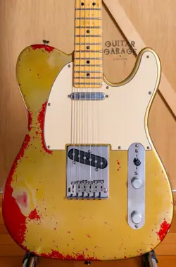2005 FENDER AMERICAN TELECASTER GOLD NITRO RELIC OVER CANDY APPLE RED - UNIQUE!