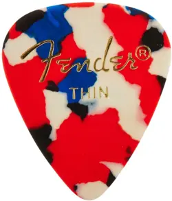 FENDER 351 PREMIUM CELLULOID GUITAR PICKS CONFETTI - THIN 144-PACK (1 GROSS)