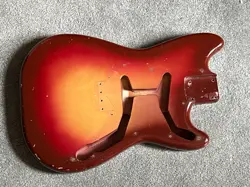 1962 FENDER MUSICMASTER DUO SONIC GUITAR BODY MAROONBURST