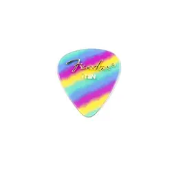 NEW FENDER GRAPHIC GUITAR PICKS 351 SHAPE  GUITAR ACCESSORIES  RAINBOW  THIN