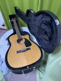 GOOD LUCK IN PARIS JAPAN FENDER ECO CF60CE ACOUSTIC GUITAR ALSO OK GREAT SOUND O