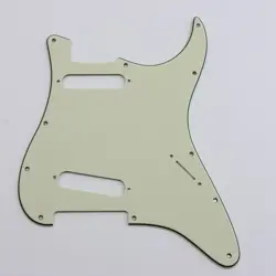 PARTS FOR US FENDER 11 SCREW STANDARD SS STRAT GUITAR PICKGUARD, 3PLY MINT GREEN