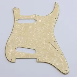 PARTS FOR US FENDER 11 SCREW STANDARD SS STRAT GUITAR PICKGUARD,4PLY CREAM PEARL