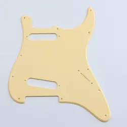 PARTS FOR US FENDER 11 SCREW STANDARD SS STRAT GUITAR PICKGUARD, CREAM YELLOW