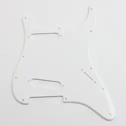 PARTS FOR US FENDER 11 SCREW STANDARD SS STRAT GUITAR PICKGUARD, 1PLY WHITE