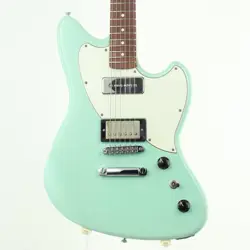 FENDER ALTERNATE REALITY POWERCASTER MOD SURF GREEN USED ALDER BODY W/SOFT CASE