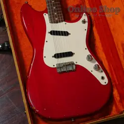 FENDER DUO SONIC TRANSLUCENT RED VINTAGE 1964 ELECTRIC GUITAR WITH ORIGINAL CASE