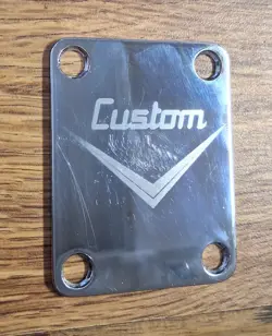 NECK PLATE NECKPLATE CHROME FENDER STRAT TELE P BASS J BASS GUITAR CUSTOM