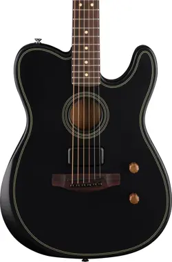 FENDER ACOUSTASONIC STANDARD TELECASTER ELECTRIC GUITAR, RW FB, BLACK
