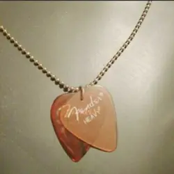 FENDER PICK NECKLACE PENDANT TOP GUITAR