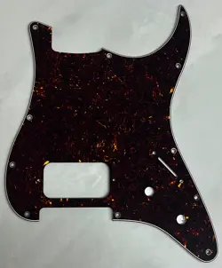 CUSTOM FOR FENDER STRATOCASTER STANDARD SINGLE HUMBUCKER GUITAR PICKGUARD BROWN