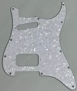 CUSTOM FOR FENDER STRATOCASTER 11 HOLE HS STYLE GUITAR PICKGUARD WHITE PEARL