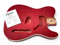 TINY CRACKS! FENDER SQUIER TELE BODY FLAME MAPLE TOP FMT RED ELECTRIC GUITAR