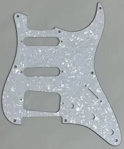 CUSTOM FOR FENDER 57 STRATOCASTER 8-HOLE HSS GUITAR PICKGUARD 4-PLY WHITE PEARL