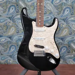 USED FENDER STANDARD STRATOCASTER MIM 1999 BLACK W/LOADED PICKGUARD