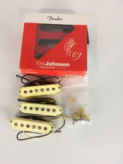 OPEN BOX FENDER ERIC JOHNSON SIGNATURE STRATOCASTER SINGLE COIL PICKUP SET, WHIT