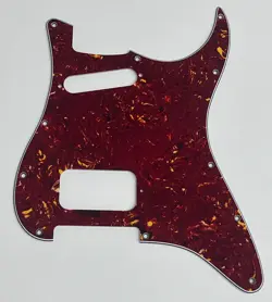 FOR FIT 4-PLY FENDER US 11 SCREW HS STRATOCASTER GUITAR PICKGUARD,RED TORTOISE
