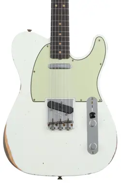 FENDER CUSTOM SHOP '63 TELECASTER RELIC ELECTRIC GUITAR - AGED OLYMPIC WHITE