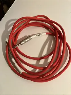 GENUINE FENDER ORIGINAL SERIES INSTRUMENT/GUITAR CABLE, FIESTA RED, 10' OPEN BOX
