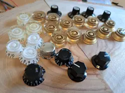 MIX GIBSON FENDER TOKAI GUITAR KNOBS METRIC AND USA VOLUME AND TONE KNOBS