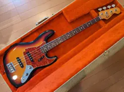 ELECTRIC BASS GUITAR FENDER AMERICAN '62 JAZZ BASS 1989-90 SUNBURST