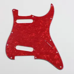 PARTS FOR US FENDER 11 SCREW STANDARD SS STRAT GUITAR PICKGUARD,4PLY RED PEARL