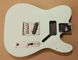 FENDER SQUIER BULLET TELE SEMI LOADED GUITAR BODY SURF GREEN TELECASTER POPLAR